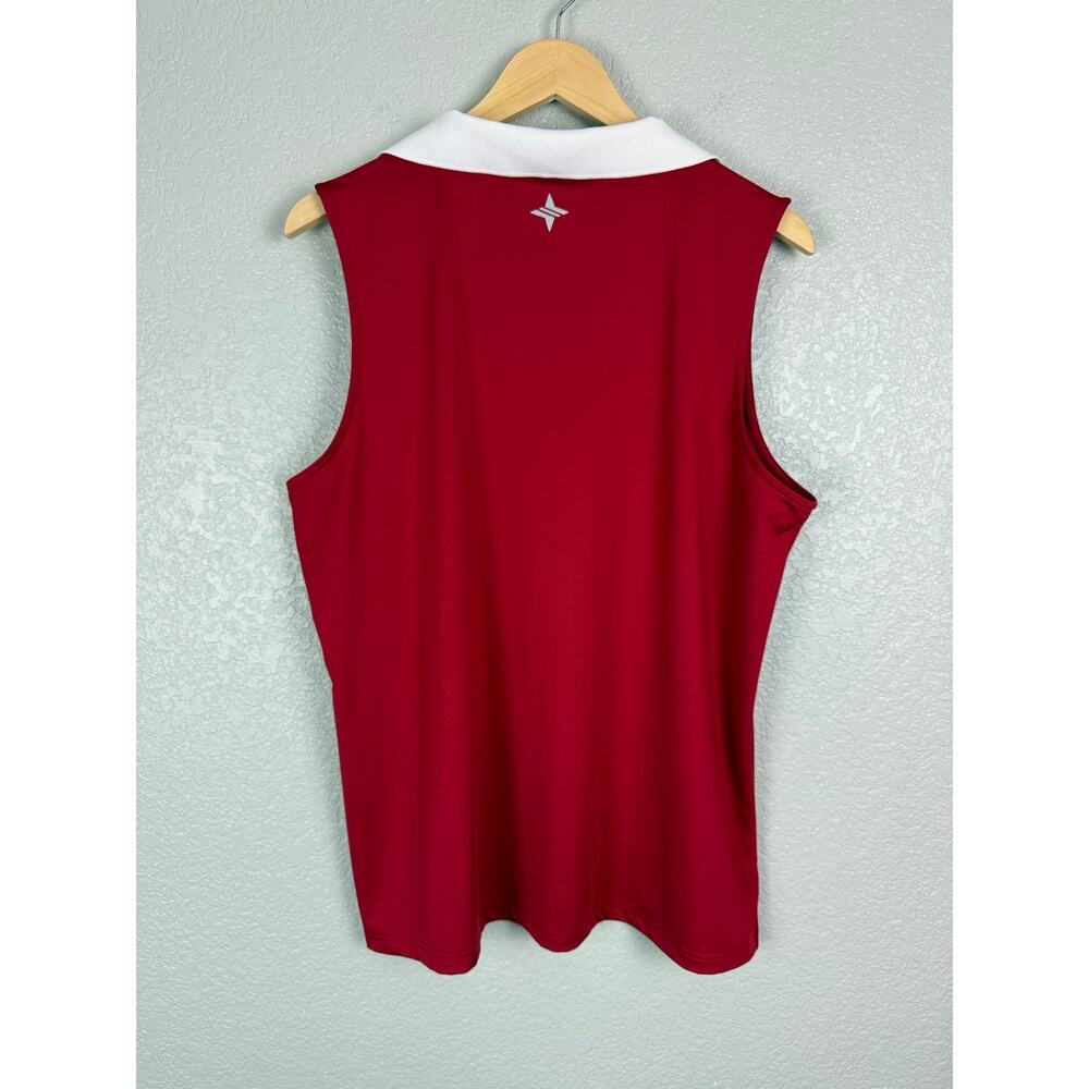 Tuckernuck Red Sleeveless Performance Jersey Caroline Polo Top XXL Golf Tnuck - Picture 6 of 10